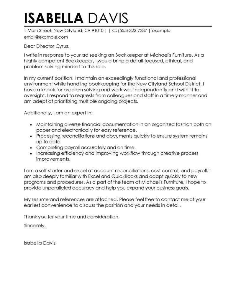 Outstanding cover letter examples